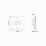 2x Modulo HDMI Singolo - Bianco Trasparente
